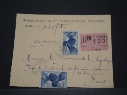 NIGER AOF - Env Recommadée Pour Paris - Dec 1952 - A Voir - P17850 - Lettres & Documents