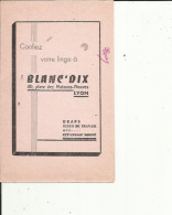 Buvard G F_ Linge De Maison -BLANC'DIX  Draps-Bleu De Travail A Lyon 69 - L