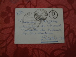 Lettre En Fm Controle Postal Commission D - Covers & Documents