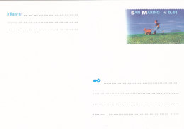 San Marino  Postkarte 0,45 Euro Ungebraucht - Kind Mit Hund - Child With Dog - Lettres & Documents