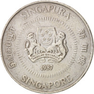 Monnaie, Singapour, 50 Cents, 1987, British Royal Mint, TTB, Copper-nickel - Singapour