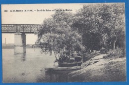 CPA - YVELINES - HOUILLES - ILE SAINT MARTIN - BORD DE SEINE ET PONT DE LA MORUE - L.P.G. / 250 - Houilles