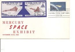 Espace -Mercury ( Commémoratif Des USA De 1962 Avec Timbres Privés Non Dentelés -Dessins En Brun à Voir) - Amérique Du Nord