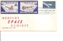 Espace -Mercury ( Commémoratif Des USA De 1962 Avec Timbres Privés Non Dentelés -Dessins En Brun à Voir) - Nordamerika