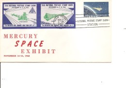 Espace -Mercury ( Commémoratif Des USA De 1962 Avec Timbres Privés Non Dentelés -Dessins En Vert à Voir) - Amérique Du Nord