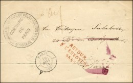 Càd 1 PARIS 1 (60) 16 MAI 71 Sur Lettre En Franchise (cachet Du Ministre De La Marine Au Recto Et Dans Le... - Guerre De 1870