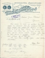 Lettre à En-tête/Nouveautés - Confections/Grands Magasins Lucas/AVRANCHES/Manche /1923      FACT173 - Textile & Clothing