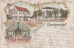 Litho AK Gruss Oberhermsdorf Gasthof Bei Wilsdruff Kesselsdorf Grumbach Braunsdorf Freital Wurgwitz Kleinopitz Dresden - Herzogswalde