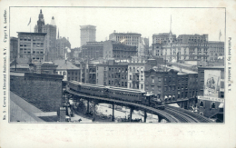 US NEW YORK CITY / Curve On Elevated Railroad / - Places & Squares