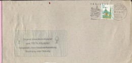Letter - Stamp Wallfahrtskapelle Altotting / Postmark Tubingen, 15.2.1994, Germany - Andere & Zonder Classificatie