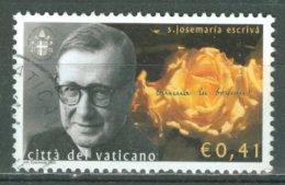 POSTE VATICANE 2003: Sas 1327, Escriva, O - FREE SHIPPING ABOVE 10 EURO - Usati