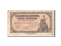 Billet, Espagne, 5 Pesetas, 1937, 1937-07-18, KM:106a, B - 5 Peseten