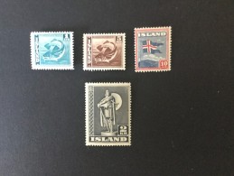 1939 Flag,fish,Karlsefni  Michel 208*),210 *),,212 *),214 *) - Unused Stamps