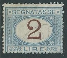 1870-74 REGNO USATO SEGNATASSE 2 LIRE - U31-10 - Portomarken