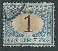 1870-74 REGNO USATO SEGNATASSE 1 LIRA - U31-9 - Portomarken