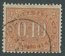 1869 REGNO USATO SEGNATASSE 10 CENT - U35 - Portomarken