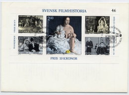 SWEDEN 1981 Swedish Films Block On FDC.  Michel Block 9 - FDC