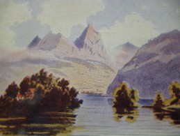 CPA Illustrée Par Weber Insel Schwanau Und Die Mythen Lowerzersee Lac De Lauerz - Lauerz