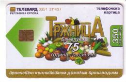 REPUBLICA SRPSKA  ( Banja Luka ) - Republic Serbe Of Bosnia - Serbia Republic  Fruit Food Fruits DAMAGED CARD , See Scan - Bosnie