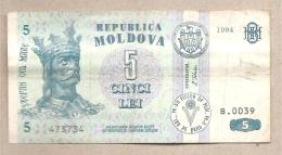 Moldavia - Banconota Circolata Da 5 Lei - 1994 - Moldavia