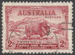 Australia. 1934 Death Centenary Of Capt John Macarthur. 2d Used. SG 150 - Oblitérés