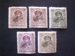 STAMPS LUSSEMBURGO 1909 SERVICE - Dienst