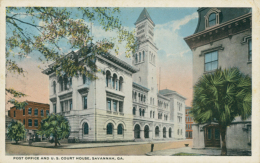 US SAVANNAH / Post Office And U.S Court House / CARTE COULEUR - Savannah