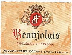 ETIQUETTE - VIN - BEAUJOLAIS - JACQUEAU - Beaujolais