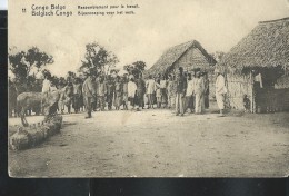 Carte Illustré N° 42 Vue 11: Rassemblement Pour Le Travail; Obl: Coquilhatville 15/06/1914 Pour La Belgique - Entiers Postaux