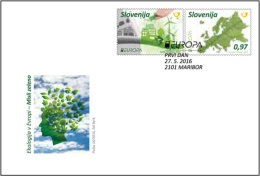 New Neu 2016 Europa CEPT: Ecology – Think Green; Cycling; Wind Energy; FDC Cover - 2016