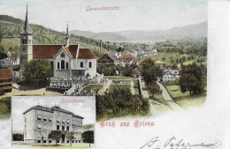 GRUSS AUS KRIENS  → Mehrbild Litho 1904 - Kriens