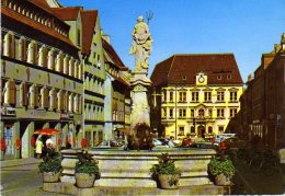 Kaufbeuren - Kaiser Max Straße Mit Neptunbrunnen & Rathaus 1 - Kaufbeuren