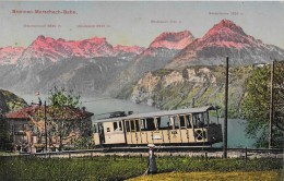 BRUNNEN → Brunnen-Morschachbahn, Colorierter Lichtdruck 1911 - Morschach