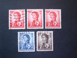 STAMPS HONG KONG 香港 1962 Queen Elizabeth II - Watermark Upright 茅根 中國 - Usados