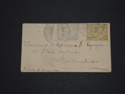 LUXEMBOURG - Env (petit Format 9.5 X 5.5) Pour La France - Dec 1908 - A Voir - P18604 - 1907-24 Scudetto