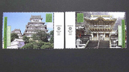 UNO-Wien 333/4 **/mnh, UNESCO-Welterbe: Japan: Adelssitz Himeji-jo, Schreine Und Tempel Von Nikko - Altri & Non Classificati
