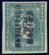 ESPAÑA/FILIPINAS 1864 - Edifil #2Dh - MLH * Variedad: Sobrecarga Doble !Muy Raro! - Philippines