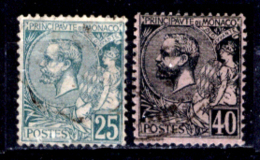 Monaco-216 - 1891/94 - Y&T N. 16, 17 (o) Obliterated - Privi Di Difetti Occulti - - Usados