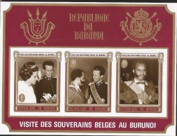 E)1970 BURUNDI, QUEEN  FABIOLA AND KING BAUDOUIN OF BELGIUM, BELGIAN SOVEREIGNS VISIT TO BURUNDI, SOUVENIR SHEET, MNH - Nuevos