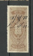 DENMARK Dänemark O 1870 Tax Steuermarke 8 Skilling - Revenue Stamps