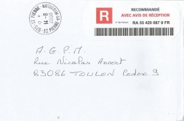 St. Pierre & Miquelon 2008 St Pierre Barcoded Registered Cover - Covers & Documents