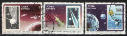 CUBA - 1977 - SATELLITI ARTIFICIALI - USATI - Oblitérés