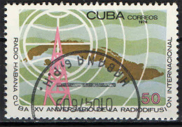 CUBA - 1976 - 15° ANNIVERSARIO DELLE TRASMISSIONI INTERNAZIONALE DELLA RADIO DELL'AVANA - USATO - Oblitérés