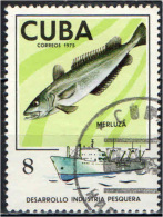 CUBA - 1975 - PESCE E PESCHERECCIO - USATO - Oblitérés