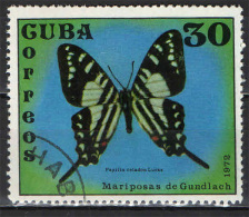 CUBA - 1972 - FARFALLA - BUTTERFLY - USATO - Oblitérés