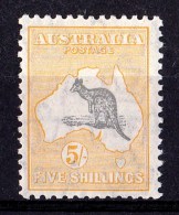 Australia 1932 Kangaroo 5 Shillings C Of A Watermark MH - Listed Variety - Mint Stamps