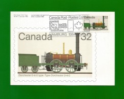 CANADA  1984 , Locomotive - Maximum Card - First Day Salon Der Philatelie Zum XIX. Weltpost-Kongress Hamburg - Cartes-maximum (CM)