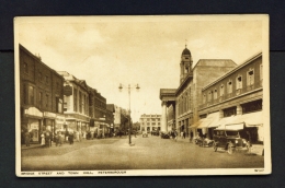 ENGLAND  -  Peterborough  Bridge Street And Town Hall  Unused Vintage Postcard - Other & Unclassified