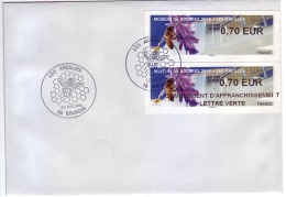 ATM, NABUCCO, 0,70, SANS MENTION, WINCOR, ABEILLE, MUSÉUM DE BOURGES, FDC, 20/05/2016, Avec Complémént 0,70 Abeille . - 2010-... Illustrated Franking Labels