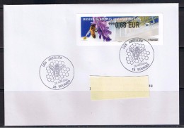 ATM, LISA2, PLI 0,68, ABEILLE, MUSÉUM DE BOURGES, FDC, 20/05/2016, - 2010-... Illustrated Franking Labels